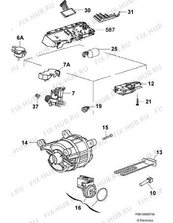 Взрыв-схема стиральной машины Rosenlew RTT6410 - Схема узла Electrical equipment 268